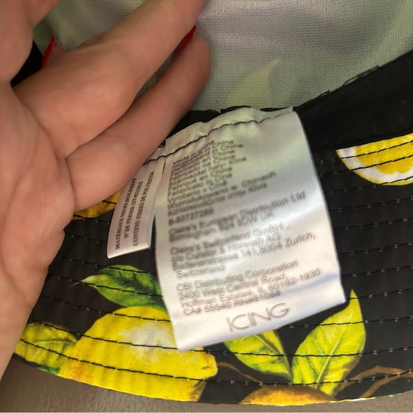 🍋Black and Yellow Lemon Print Bucket Hat - Picture 9 of 10